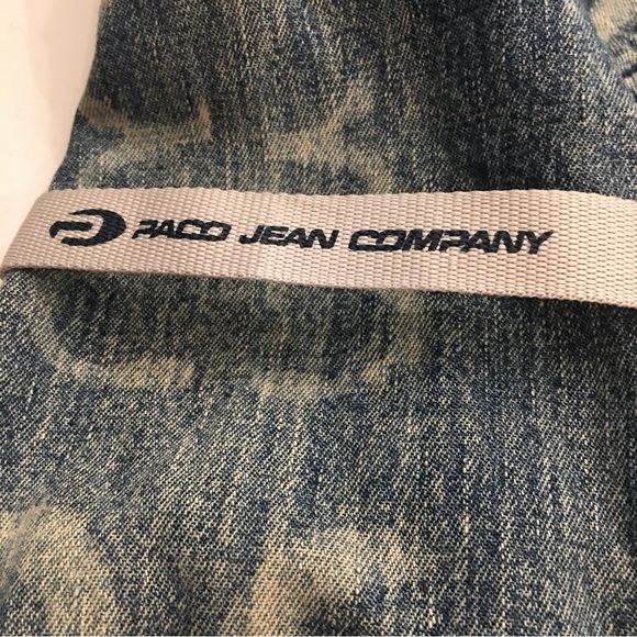 Vintage 2000 Paco Jeans Med Wash Mixed Distressed Denim Jacket Mens Size Small. - Picture 8 of 11